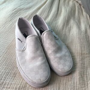 Vans Classic White Checkered Slip-Ons